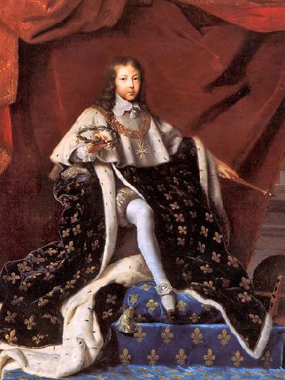 Henri Testelin Portrait of Louis XIV, only ten years old, but already king of France Sweden oil painting art